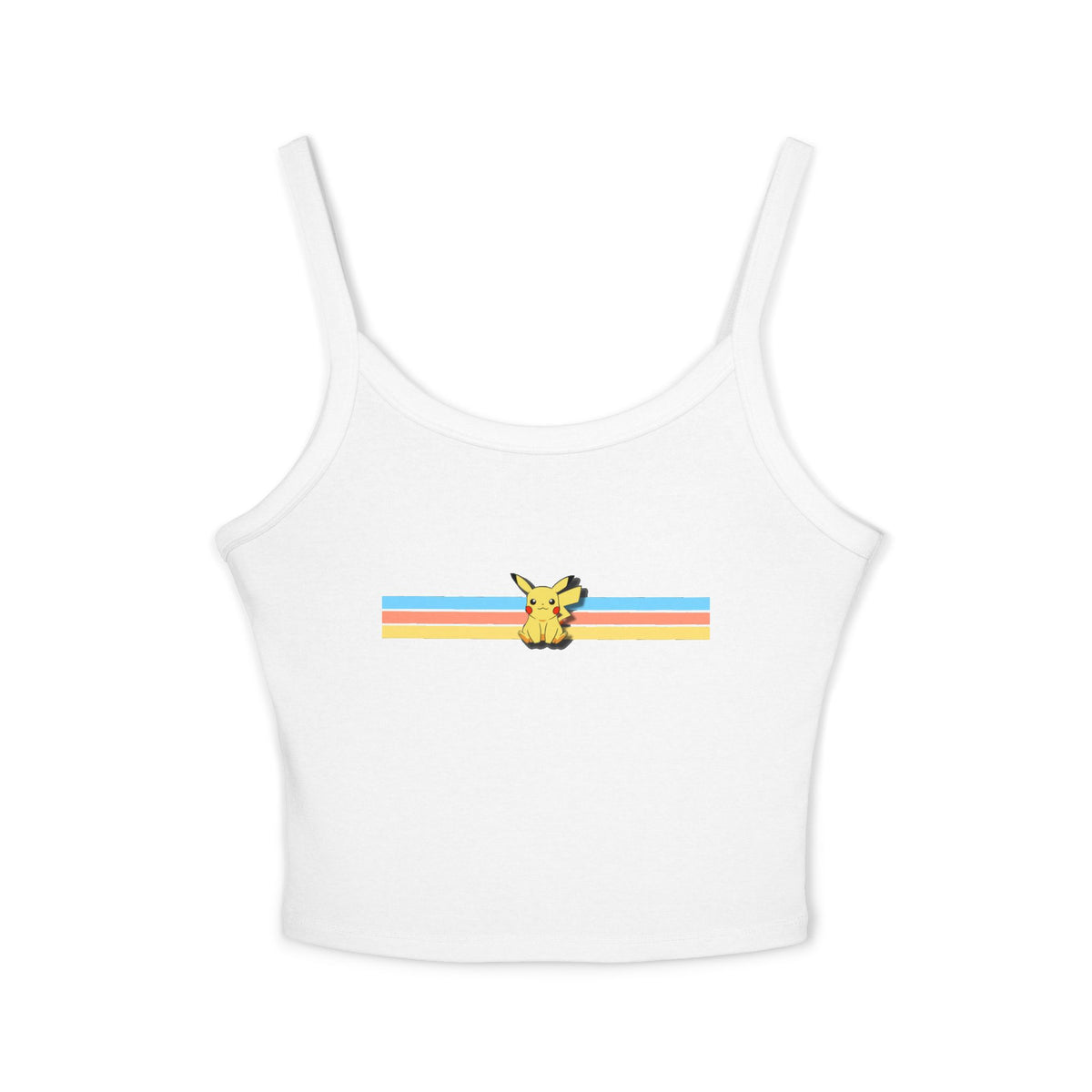 Cute Electric baby Stripe Crop Tank Top — Retro Rainbow Charm