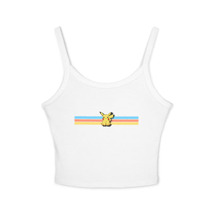 Cute Electric baby Stripe Crop Tank Top — Retro Rainbow Charm