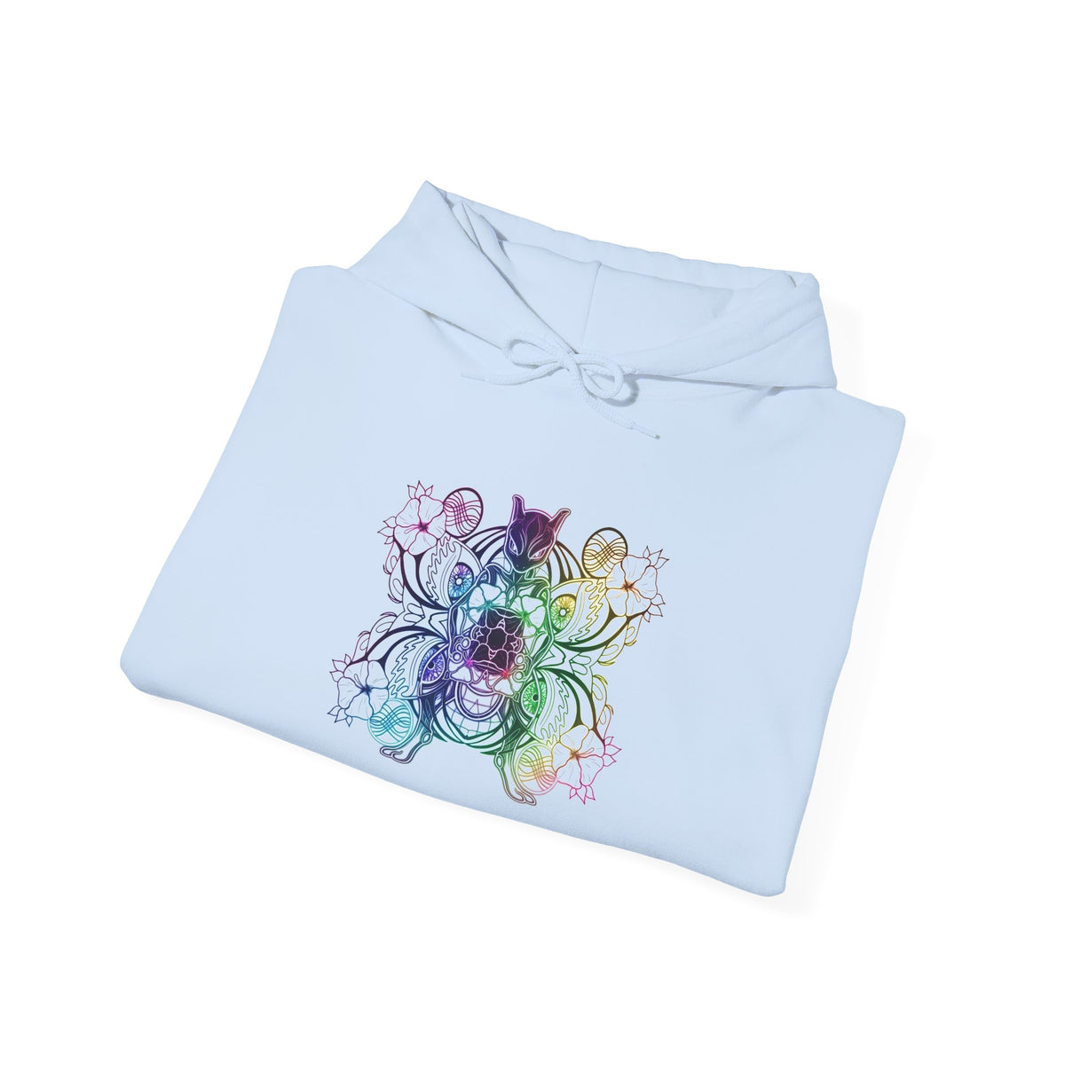 Psychic Cat White Hoodie — Graphic Sweatshirt