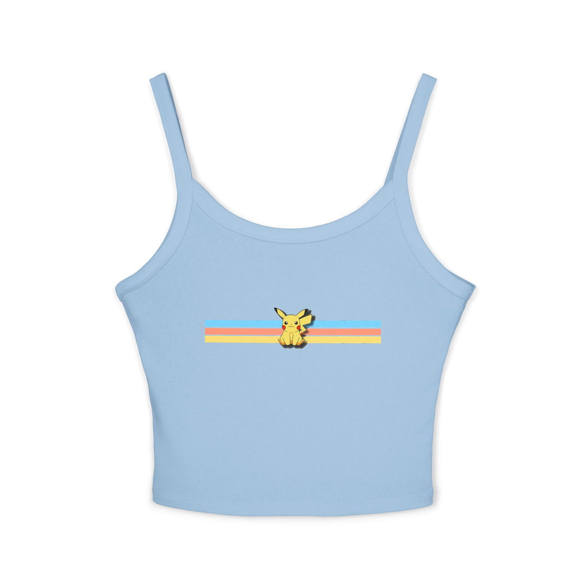 Cute Electric baby Stripe Crop Tank Top — Retro Rainbow Charm