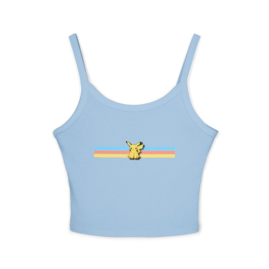 Cute Electric baby Stripe Crop Tank Top — Retro Rainbow Charm