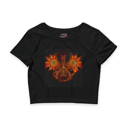 Fiery Dragon Mandala Crop Tee 🔥