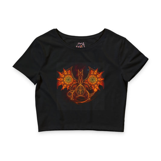 Fiery Dragon Mandala Crop Tee 🔥