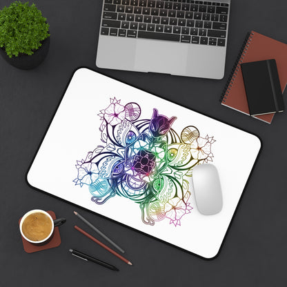 Psychic Cat Desk Mat — Colorful Mouse Pad