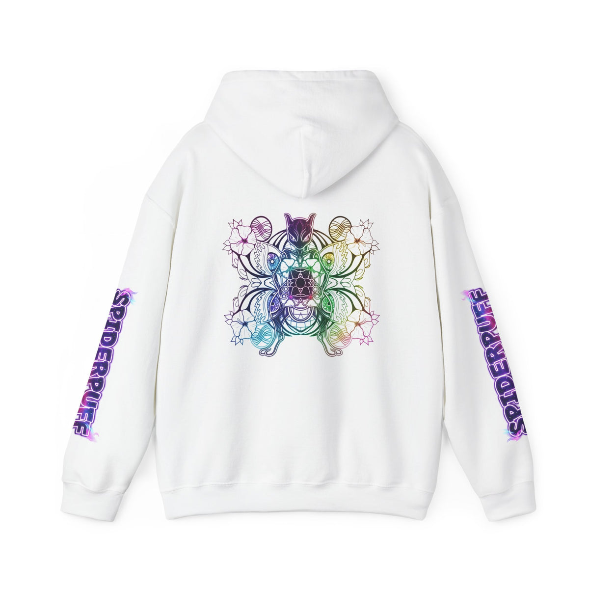 Psychic Cat White Hoodie — Graphic Sweatshirt