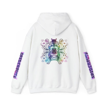 Psychic Cat White Hoodie — Graphic Sweatshirt