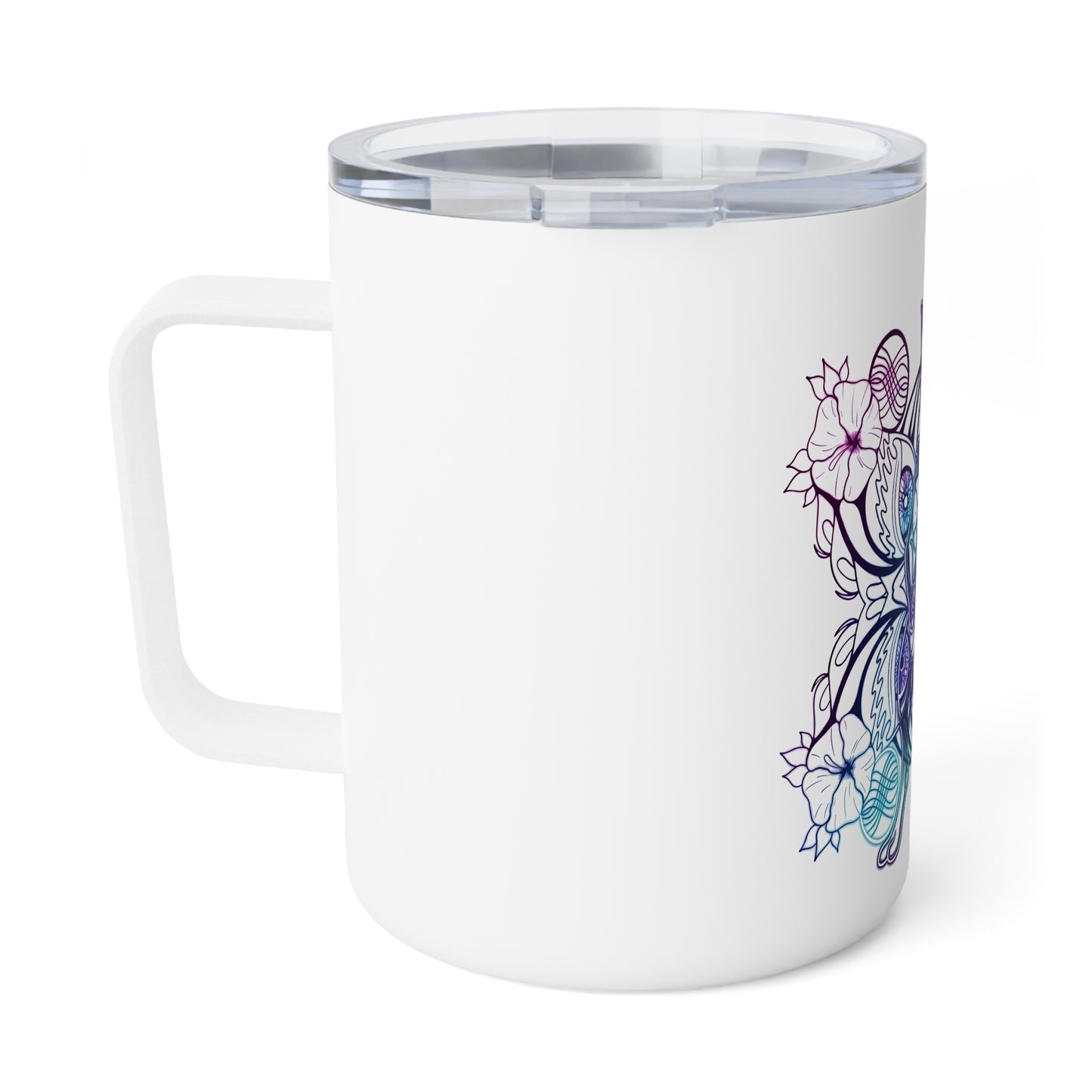 Psychic Cat Mandala - 10oz Insulated Coffee Mug