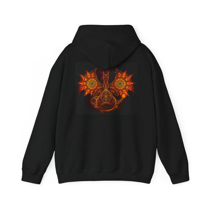 Fiery Dragon/Spiderpuff Logo Unisex Heavy Blend™ Hooded Sweatshirt