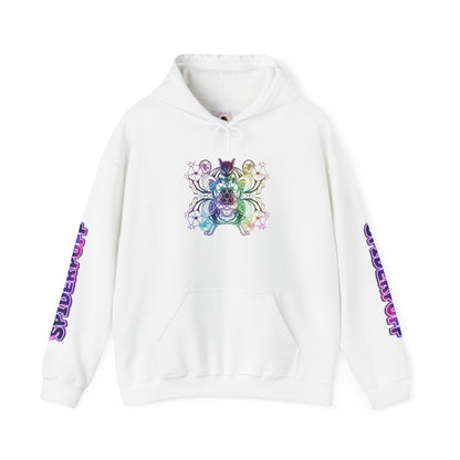 Psychic Cat White Hoodie — Graphic Sweatshirt