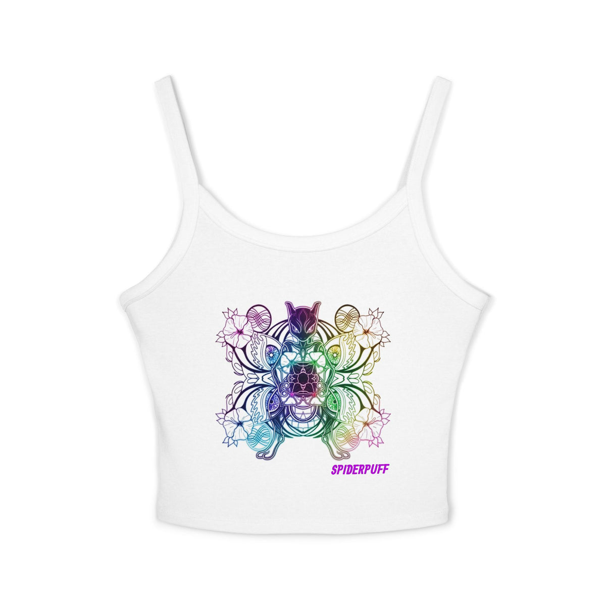 Psychic Cat - Baby Crop Tank Top — Retro Rainbow Charm