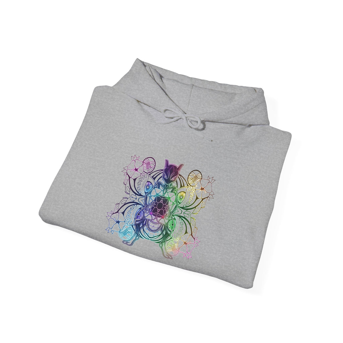 Psychic Cat White Hoodie — Graphic Sweatshirt