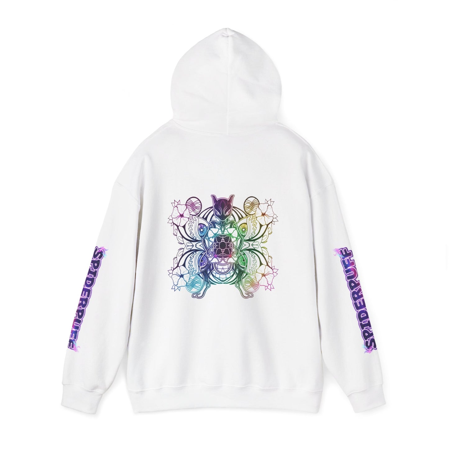 Psychic Cat White Hoodie — Graphic Sweatshirt