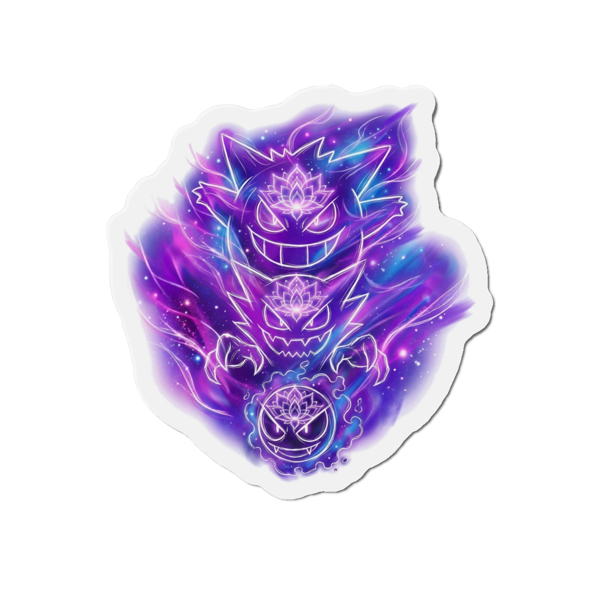 Ghost Spirit 3-stack Die-Cut Magnet —  Galaxy Magnet Art