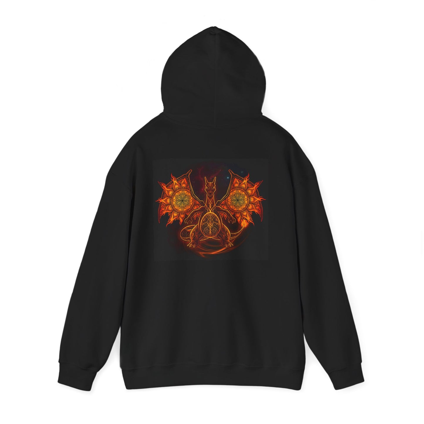 Fiery Dragon/Spiderpuff Logo Unisex Heavy Blend™ Hooded Sweatshirt