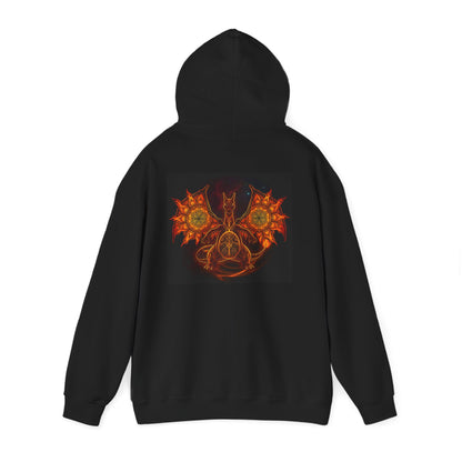 Fiery Dragon/Spiderpuff Logo Unisex Heavy Blend™ Hooded Sweatshirt
