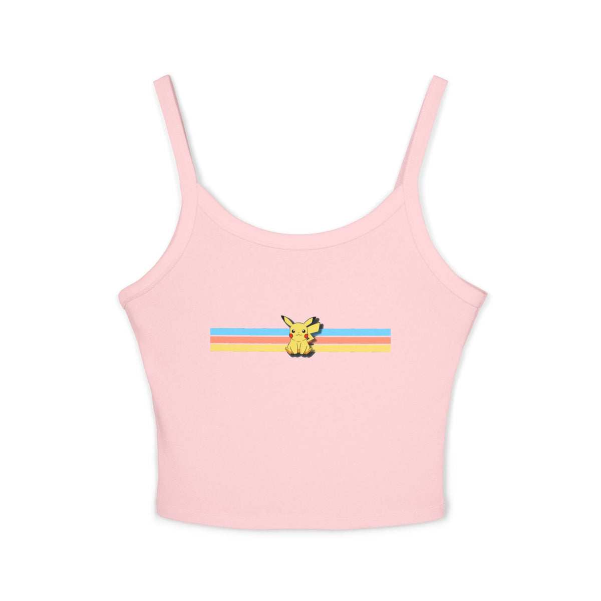 Cute Electric baby Stripe Crop Tank Top — Retro Rainbow Charm