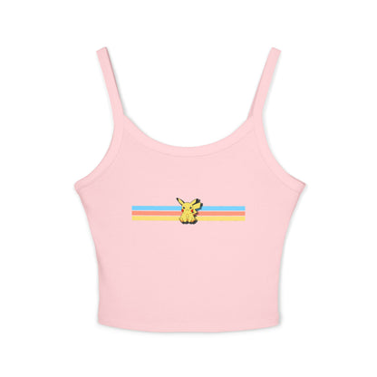Cute Electric baby Stripe Crop Tank Top — Retro Rainbow Charm