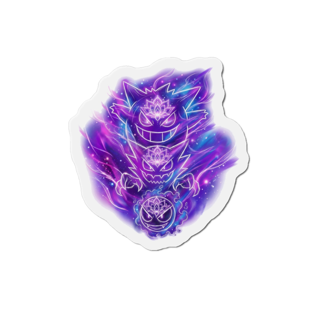 Ghost Spirit 3-stack Die-Cut Magnet —  Galaxy Magnet Art