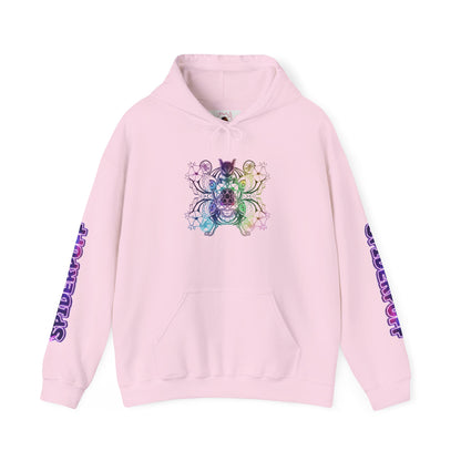 Psychic Cat White Hoodie — Graphic Sweatshirt