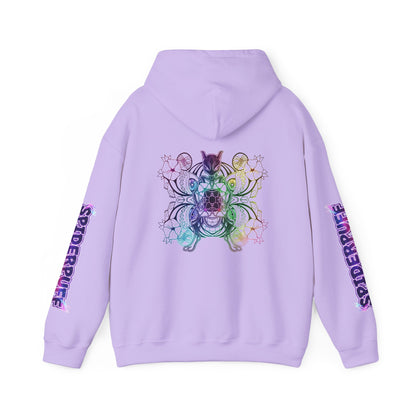 Psychic Cat White Hoodie — Graphic Sweatshirt