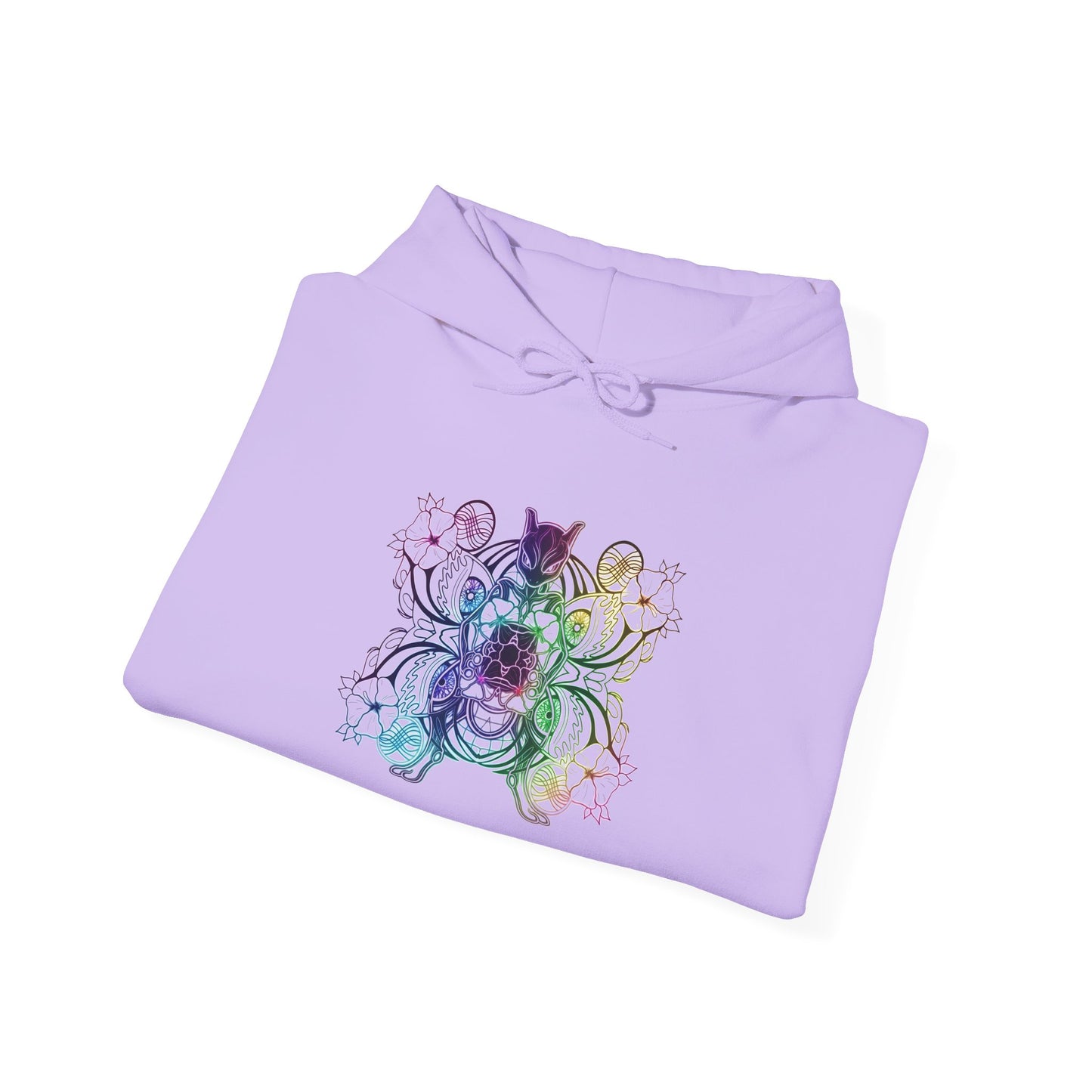 Psychic Cat White Hoodie — Graphic Sweatshirt