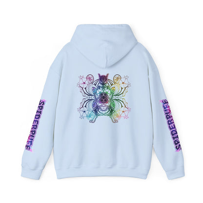 Psychic Cat White Hoodie — Graphic Sweatshirt