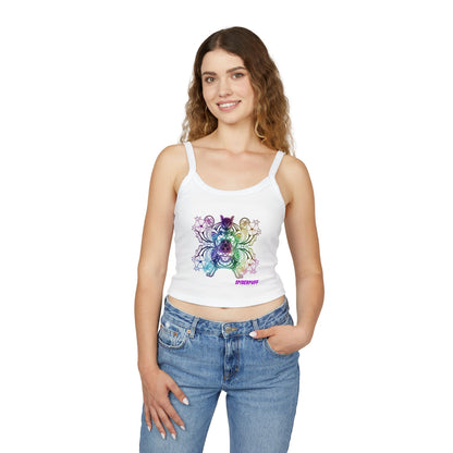 Psychic Cat - Baby Crop Tank Top — Retro Rainbow Charm