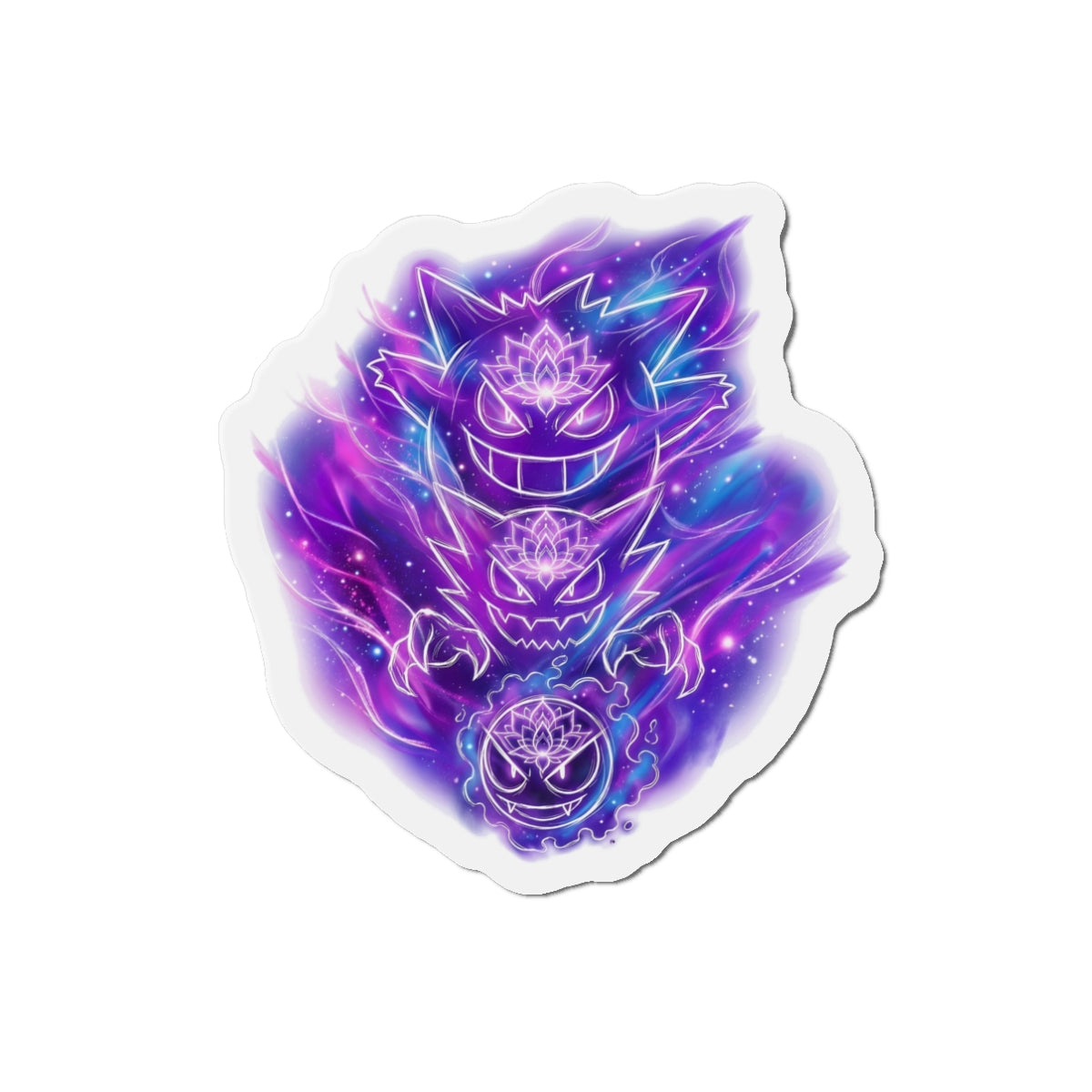 Ghost Spirit 3-stack Die-Cut Magnet —  Galaxy Magnet Art