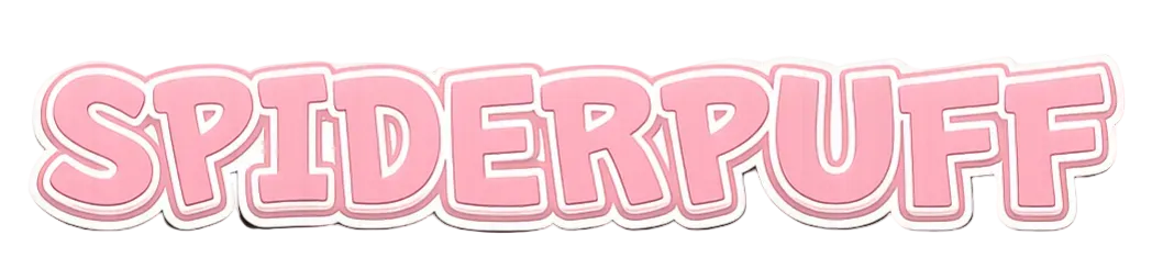 Spiderpuff, the pink spider-puff mascot